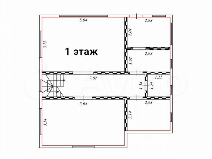 Дом 129,2 м² на участке 6,8 сот.