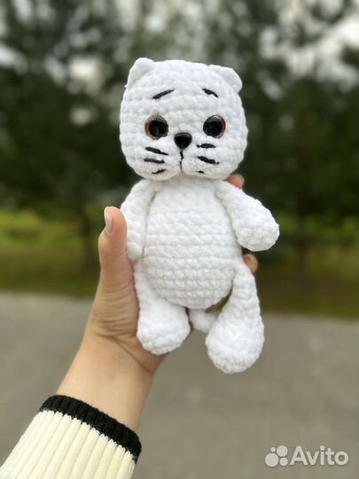 Вязаные игрушки Котик, Мишка, Зайка