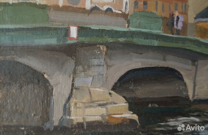 Картина маслом городской пейзаж