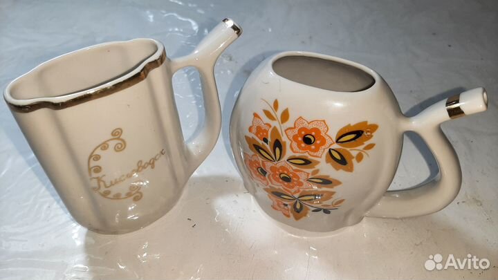 Кружка Поилка Бюветница СССР 2 шт