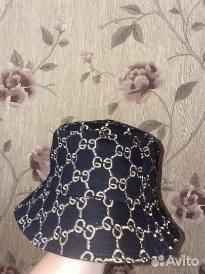 Панама гуччи с вышивкой новая