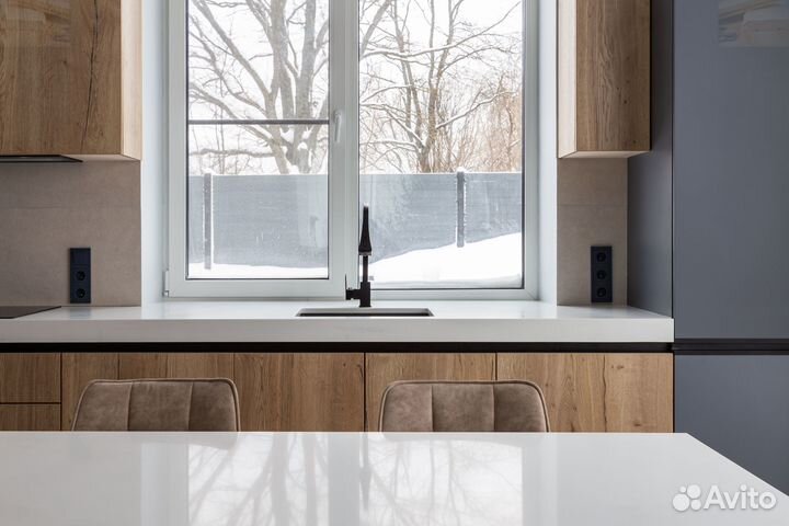 Кухня по технологии с островом под заказ