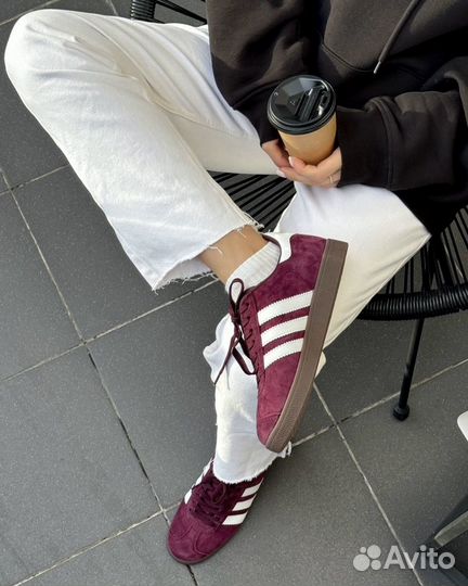 Adidas Gazelle Maroon / chalk white