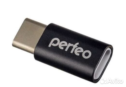 Адаптер perfeo micro USB with Type-C, чёрный (PF-V
