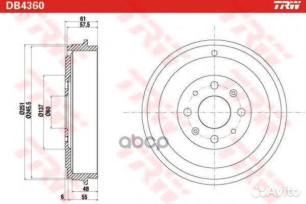 Барабан тормозной opel corsa D 06- D228,3мм DB
