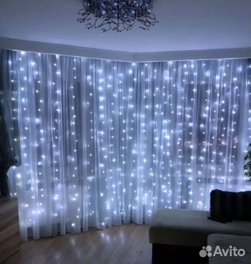 Гирлянда штора 3х2