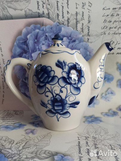 Чайник заварочный гжель