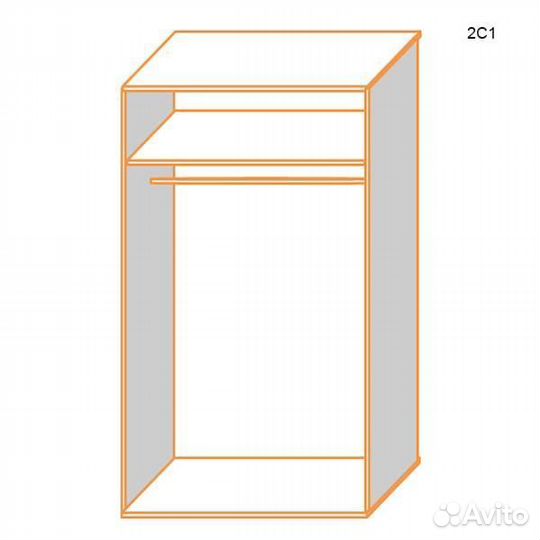 Шкаф 2х створчатый Беллуно белый