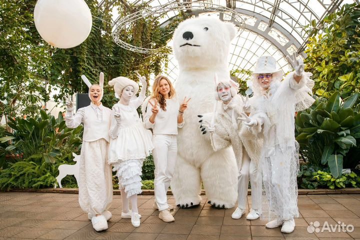 Поздравление от 3м белого медведя аниматор