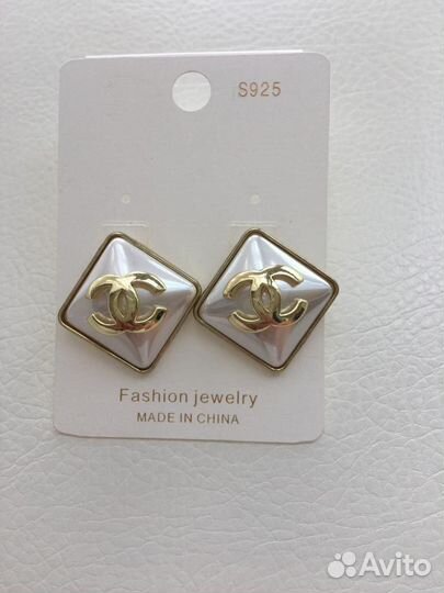 Серьги Chanel и Dior