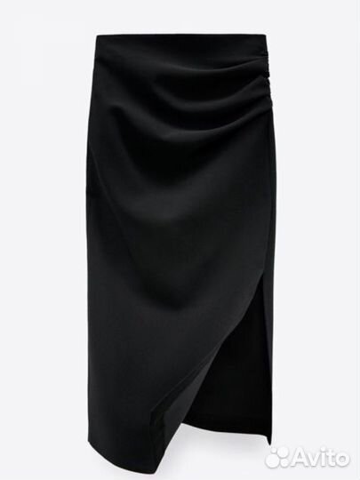 Черный Костюм зара юбка блузка