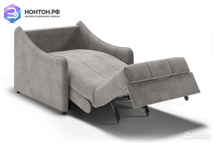 Кресло аккордеон Эско серо-бежевое / серое