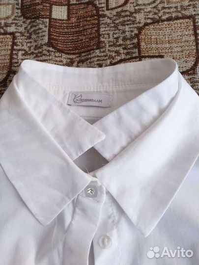 Рубашка школьная для девочки 8-9 лет