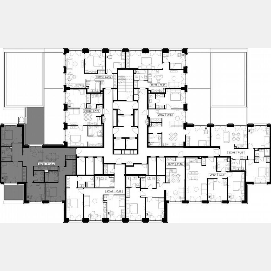 4-к. квартира, 115,7 м², 2/15 эт.