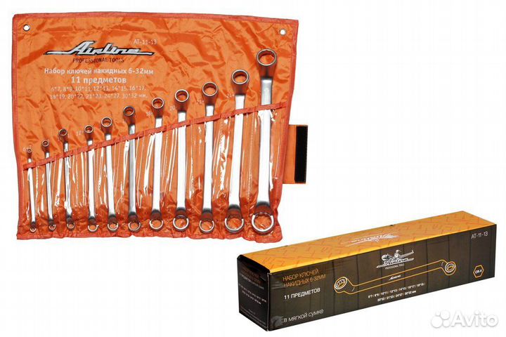Набор ключей накидных с изгибом 11 предм. (6*7,8*9