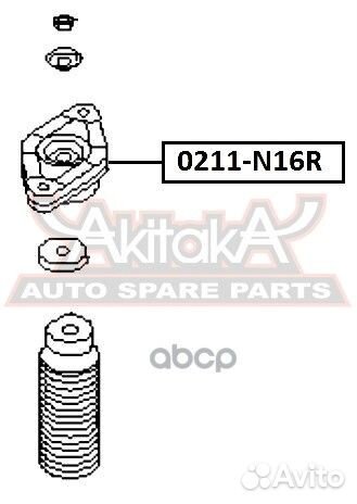 Опора амортизатора зад прав/лев 0211N16R asva