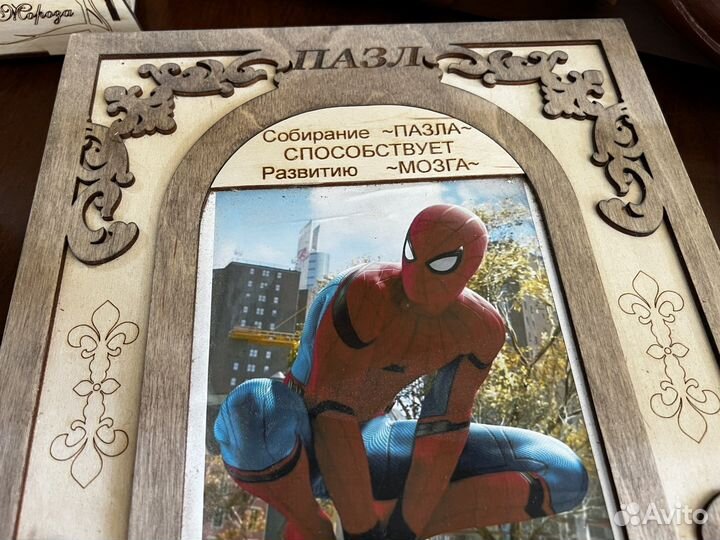 Пазлы деревянные Человек Паук оптом