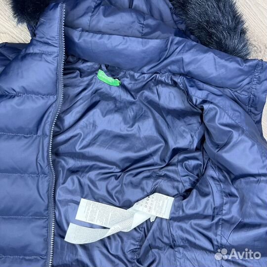 Пальто пуховое Benetton 160 (XXL) куртка длинная