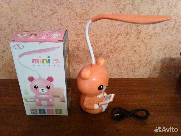 Светодиодная с аккумул. настольная лампа-ночник