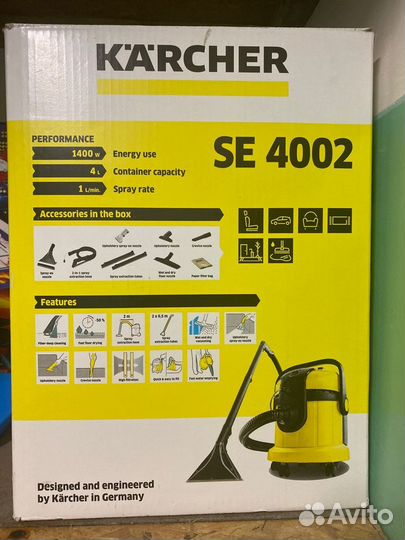 Моющий пылесос Karcher SE4002,1400 вт