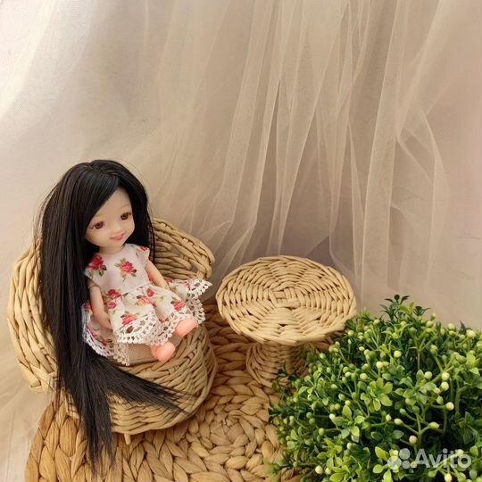 Мебель для кукол,кукольного дома, плетеная