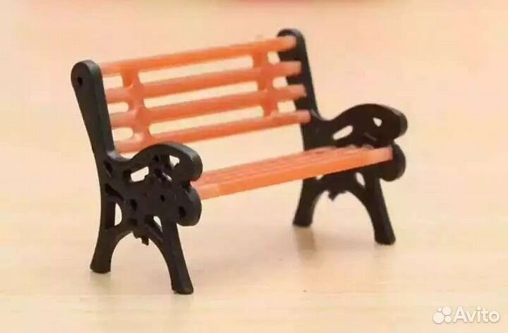 Скамья игрушечная декор