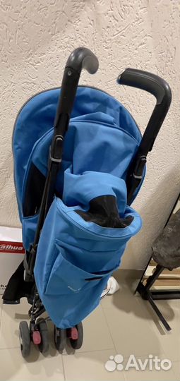 Коляска прогулочная трость Silver Cross синяя