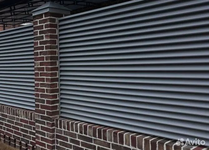 Металлические заборы-жалюзи RAL 3012