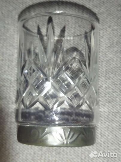 Стопки хрусталь с мельхиором.60-70года прошлый век