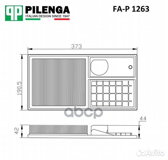 Фильтр воздушный VAG G5/fabia 1.4-1.6 05- J-MAS