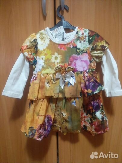 Платье двойка на 86 см, Турция