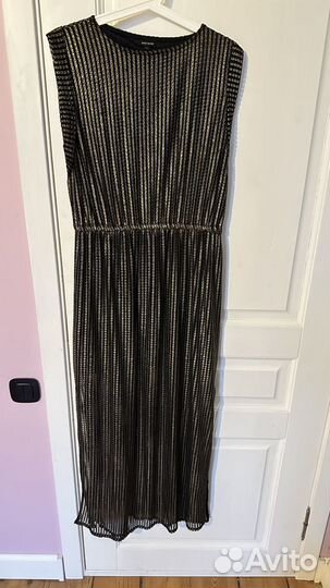 Платье вечернее в пол золотое