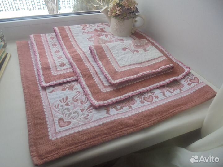 Австрия Скатерть+ салф Тирольск танцы х/б двусторо