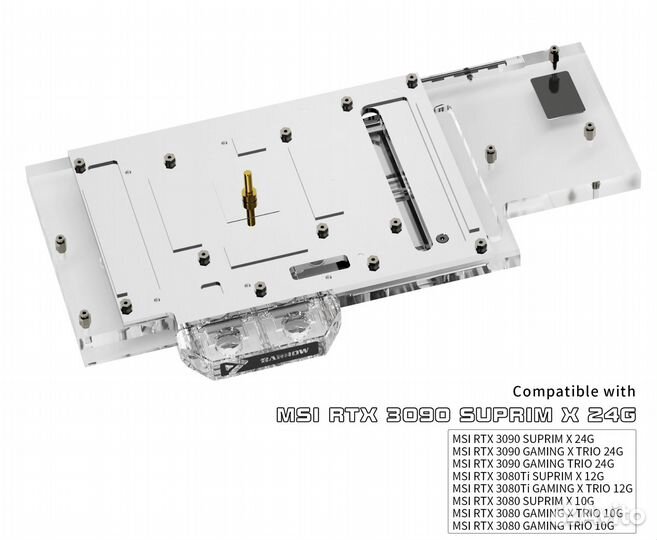 Водоблок Barrow для видеокарты MSI 3080 3090