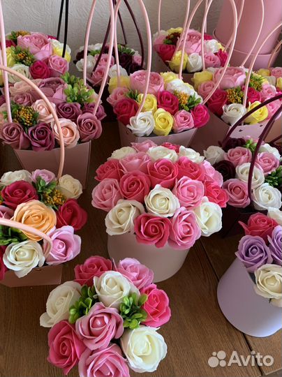 Букет из мыльных роз