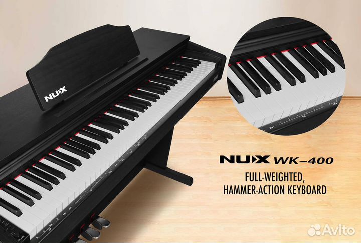 Nux WK-400 Цифровое пианино на стойке с педалями
