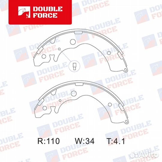 Тормозные колодки барабанные Double Force арт. DFS8559 задние для: honda ascot CE, airwave GJ, S-MX