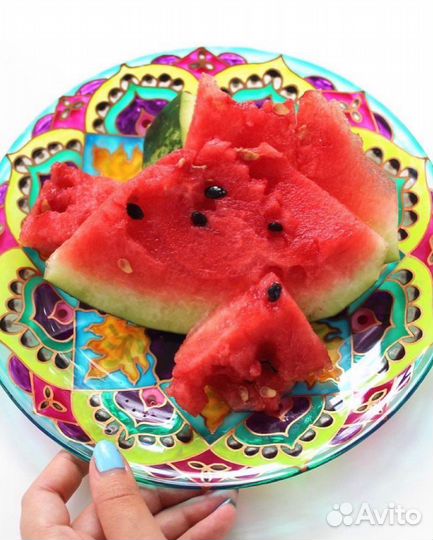 Тарелки с лимонами - Италия витраж