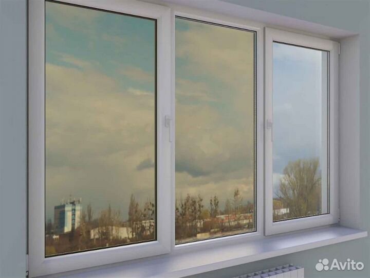 Ремонт окон, стеклопакет шумозащитный RAL2304