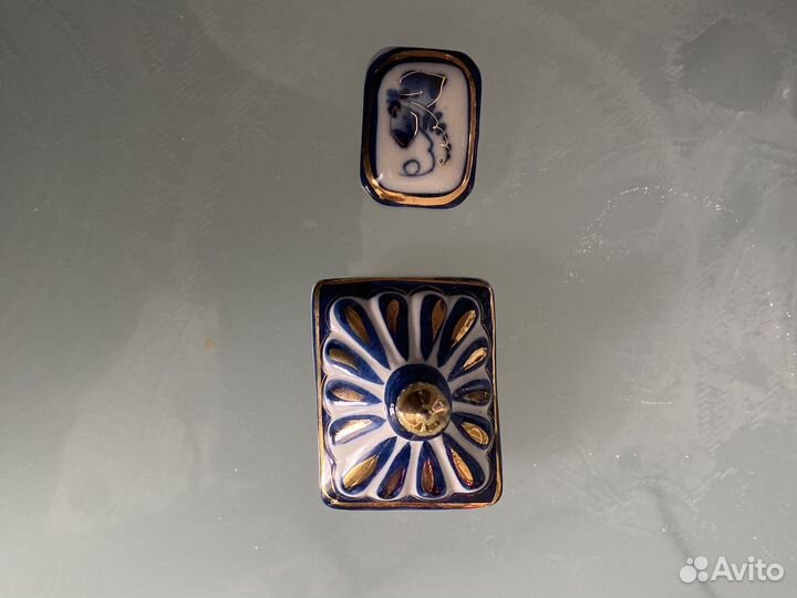 Гжель, шкатулка для хранения чая