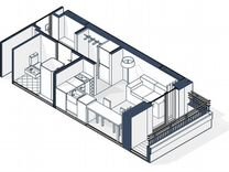 Квартира-студия, 22,8 м², 3/8 эт.