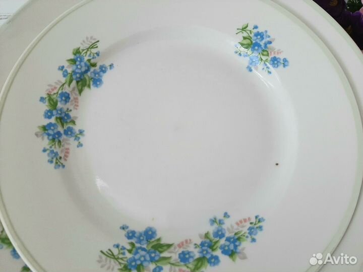 Тарелки Незабудки Дулево винтаж
