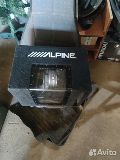 Сабвуфер alpine sbg 1244bp