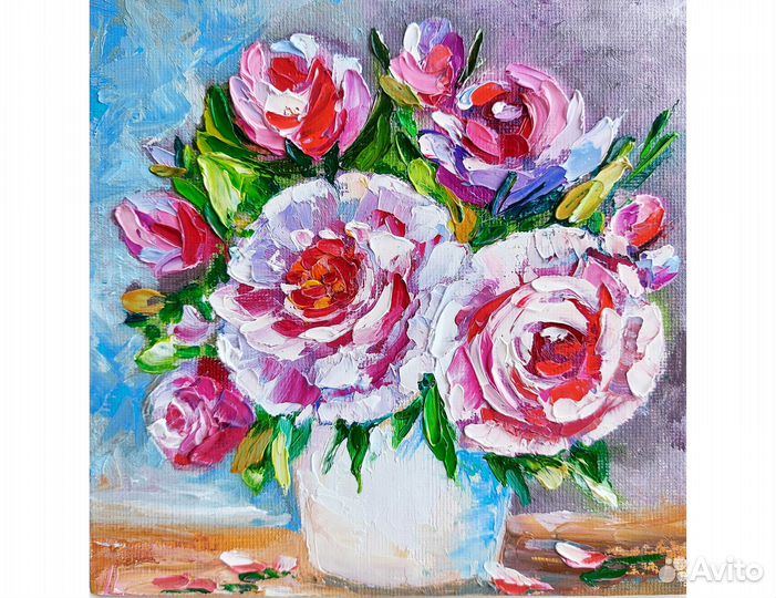 Картина с розами 