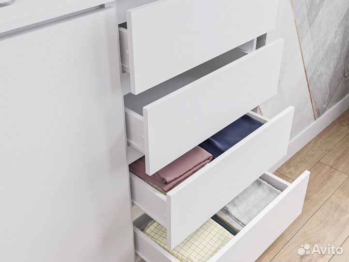 Белый широкий тумба Комод под телевизор как IKEA