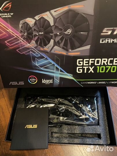 Видеокарта GTX 1070Ti ROG-strix Asus GeForce