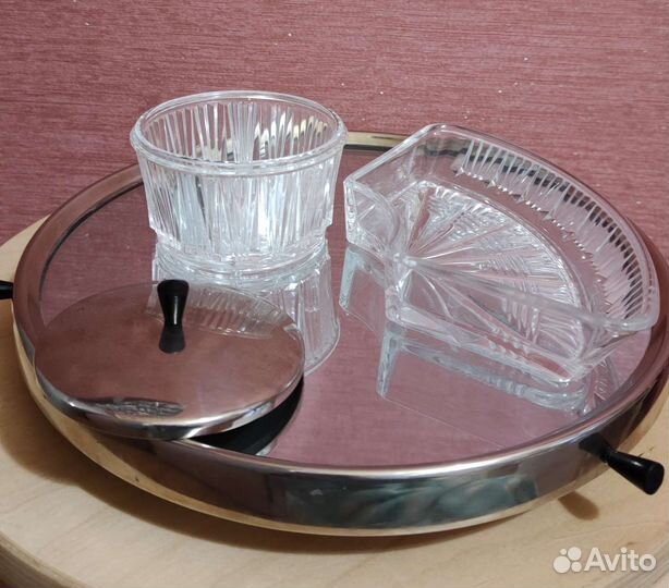 Хрустальная менажница СССР