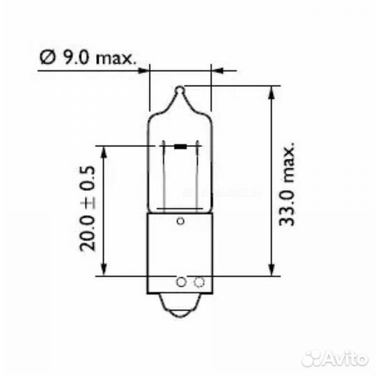 Philips 12356CP Лампа H21W Vision 12V 21W BAY9s CP