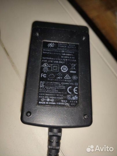 Блок питания 1,25А, 220/12В. Новый