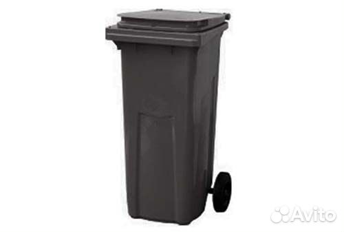 Евроконтейнер для мусора РФ 120 л серый